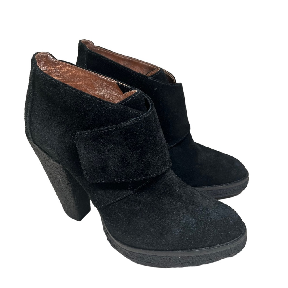 SIGERSON MORISON Belle BOOTS BOOTIES Heel Black Suede Heels SIZE 8 B